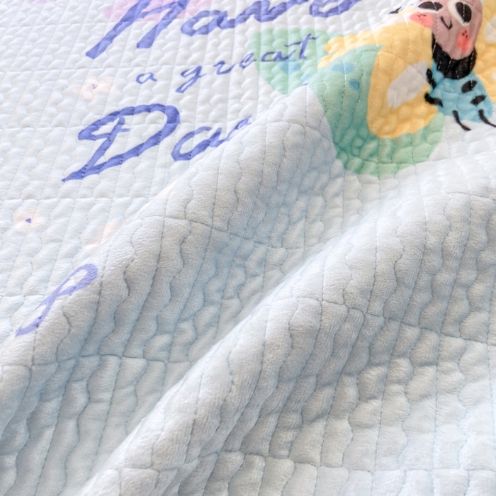 91家纺网 家纺一手货源 找家纺 芷凡家纺 2025新款宝宝绒水洗棉高温水洗床盖三件套 福蝶