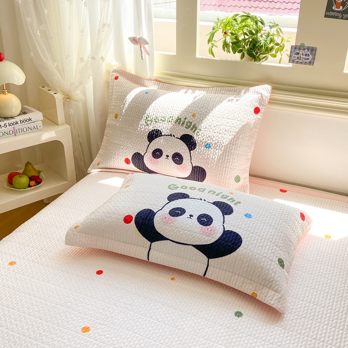 91家纺网 家纺一手货源 找家纺 芷凡家纺 2025新款宝宝绒水洗棉高温水洗床盖三件套 画画的盼达