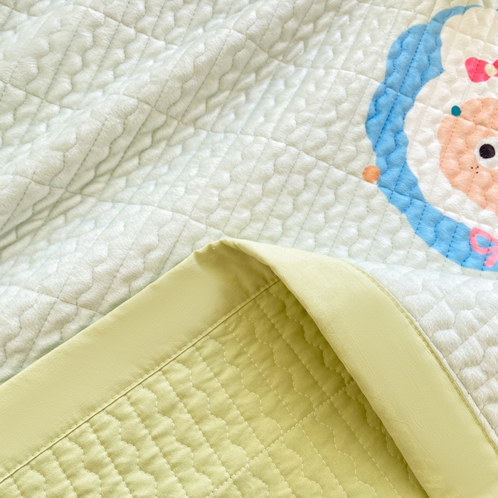 91家纺网 家纺一手货源 找家纺 芷凡家纺 2025新款宝宝绒水洗棉高温水洗床盖三件套 快乐伙伴