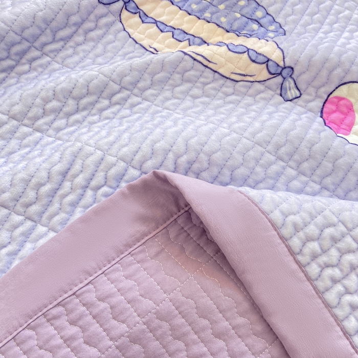 91家纺网 家纺一手货源 找家纺 芷凡家纺 2025新款宝宝绒水洗棉高温水洗床盖三件套 酷米