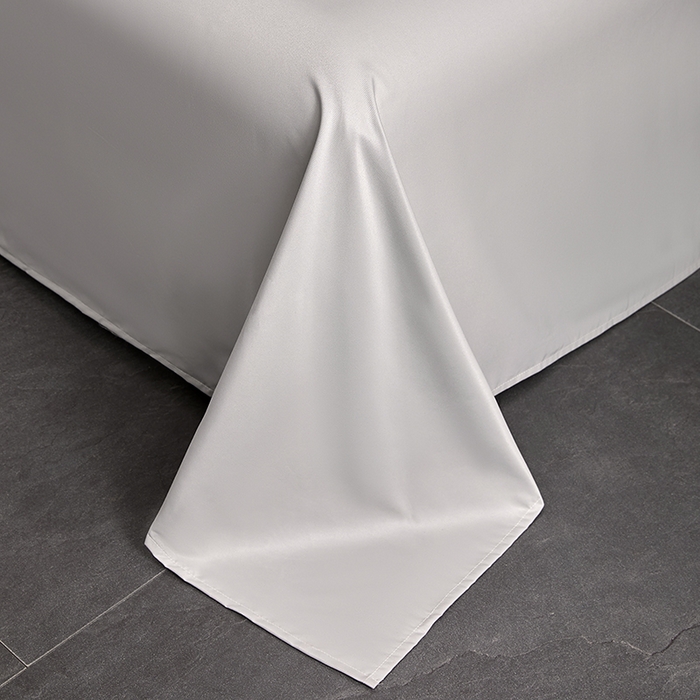 91家纺网 家纺一手货源 找家纺 罗菲尼酒店用品 2025新款AB版加厚磨毛提花酒店套件 方格  浅灰