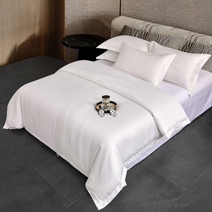 91家纺网 家纺一手货源 找家纺 罗菲尼酒店用品 2025新款AB版加厚磨毛提花酒店套件 云纹