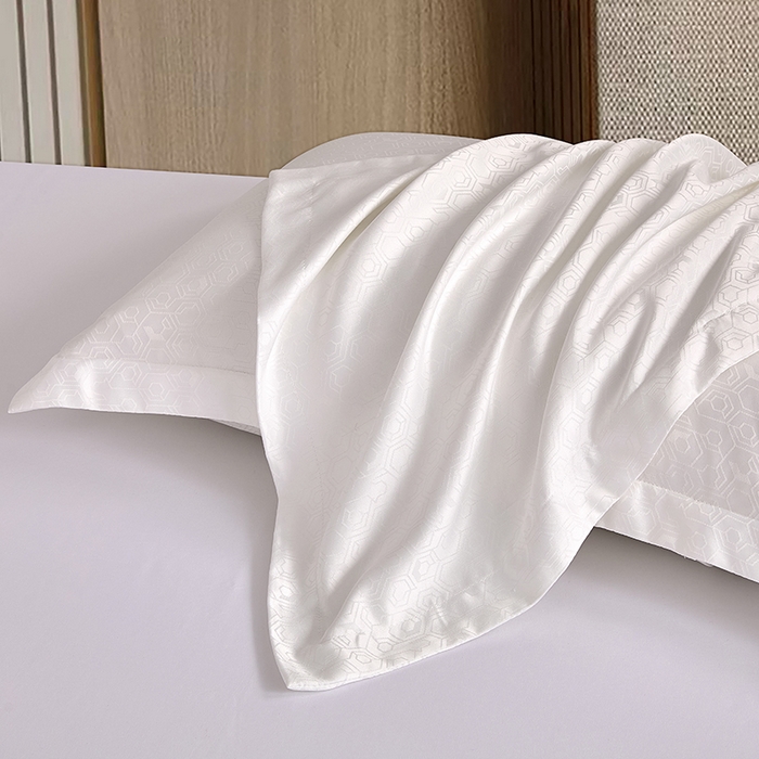 91家纺网 家纺一手货源 找家纺 罗菲尼酒店用品 2025新款AB版加厚磨毛提花酒店套件 向阳   白