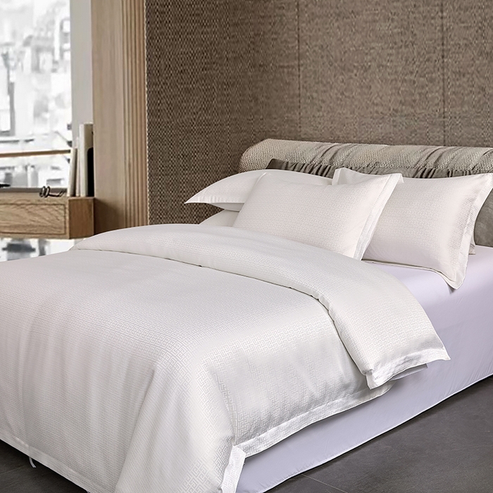 91家纺网 家纺一手货源 找家纺 罗菲尼酒店用品 2025新款AB版加厚磨毛提花酒店套件 云纹