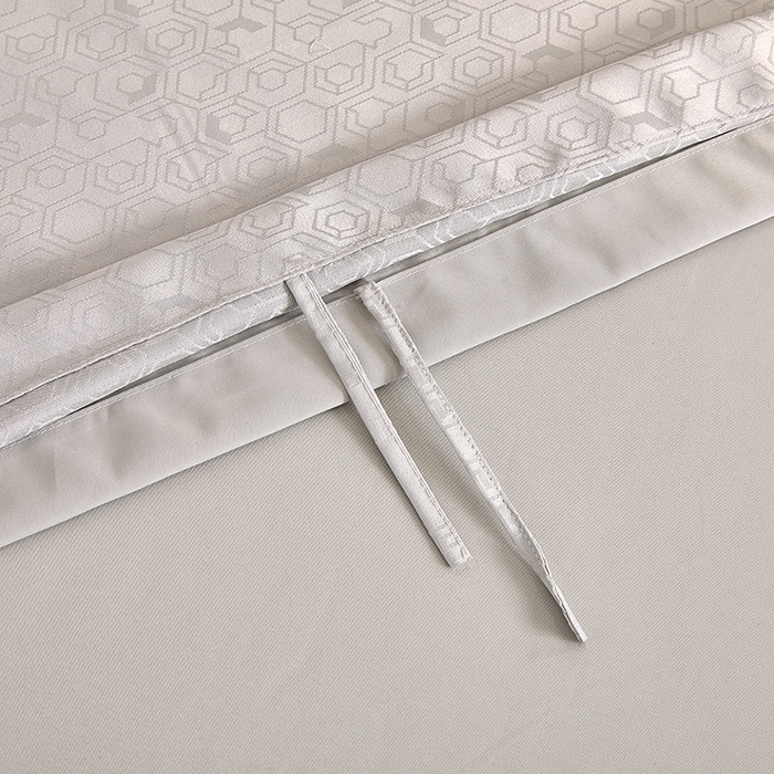 91家纺网 家纺一手货源 找家纺 罗菲尼酒店用品 2025新款AB版加厚磨毛提花酒店套件 向阳  浅灰