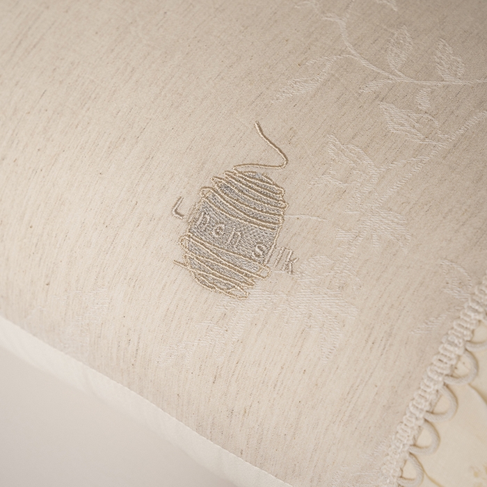 91家纺网 家纺一手货源 找家纺 昕科 2025新款白云织梦亚麻枕-棉麻高低枕芯花边亚麻刺绣枕头枕头枕芯 白云织梦亚麻-高枕