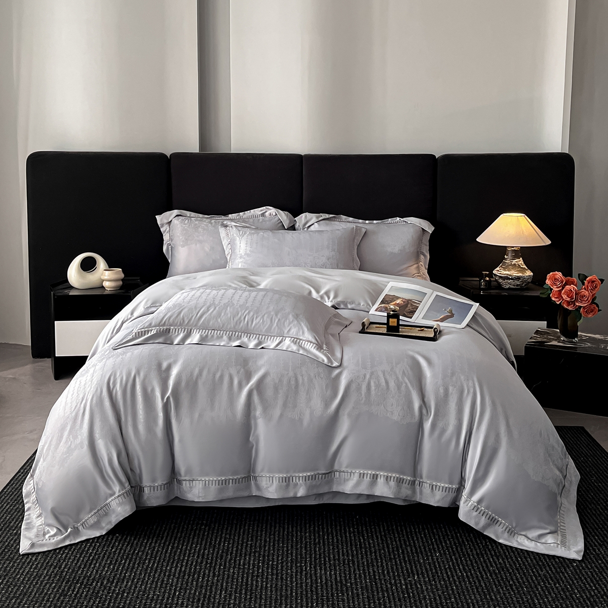 91家纺网 家纺一手货源 找家纺 （总）置顶家纺 2025新款亲肤提花系列四件套-蒂芙尼