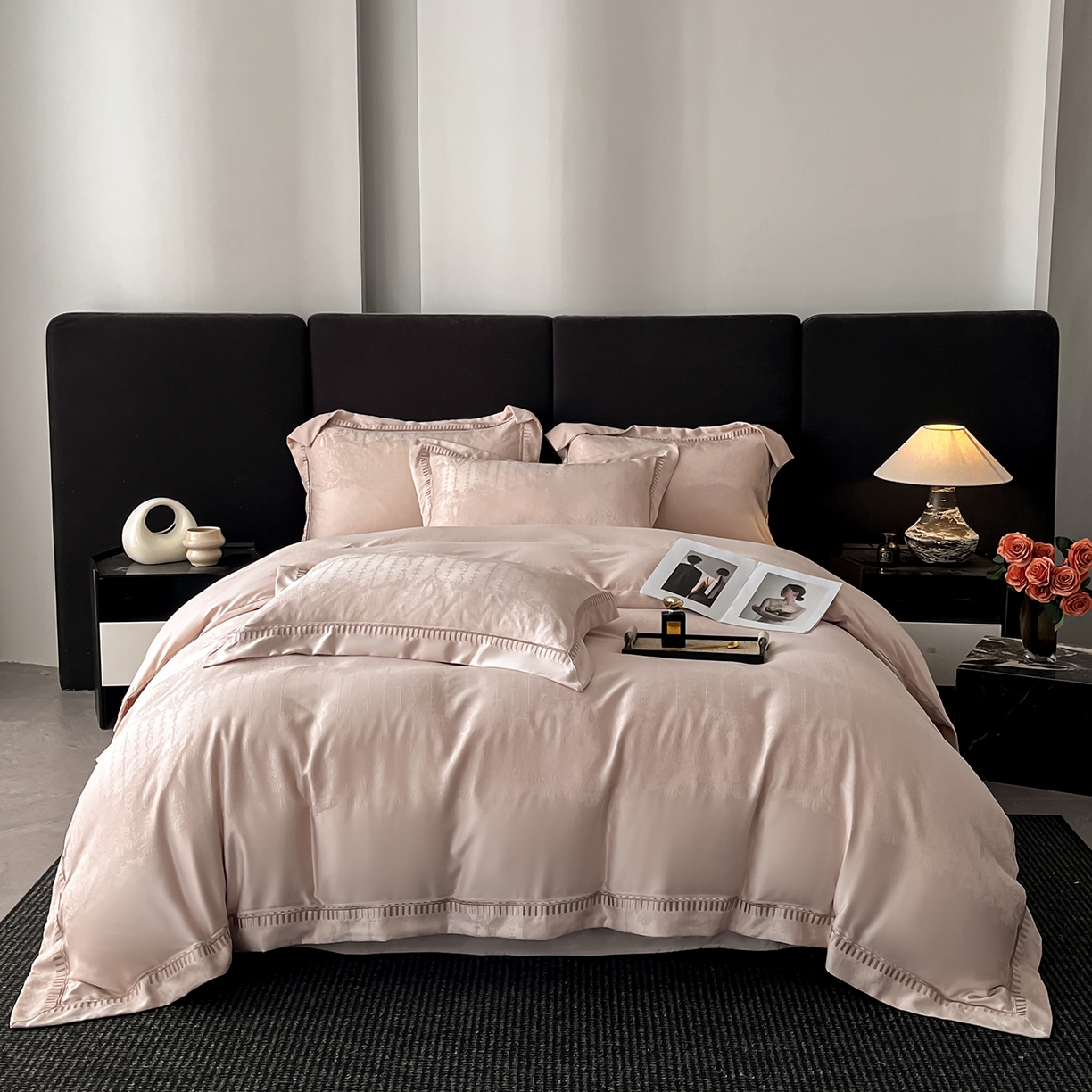 91家纺网 家纺一手货源 找家纺 （总）置顶家纺 2025新款亲肤提花系列四件套-蒂芙尼