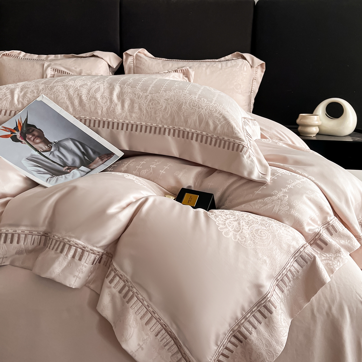 91家纺网 家纺一手货源 找家纺 （总）置顶家纺 2025新款亲肤提花系列四件套-蒂芙尼