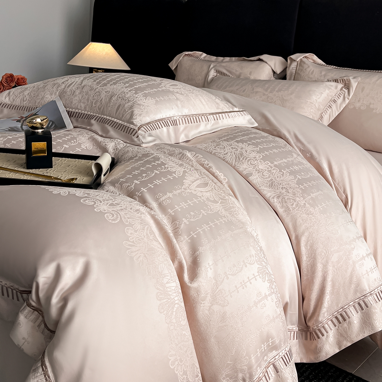 91家纺网 家纺一手货源 找家纺 （总）置顶家纺 2025新款亲肤提花系列四件套-蒂芙尼