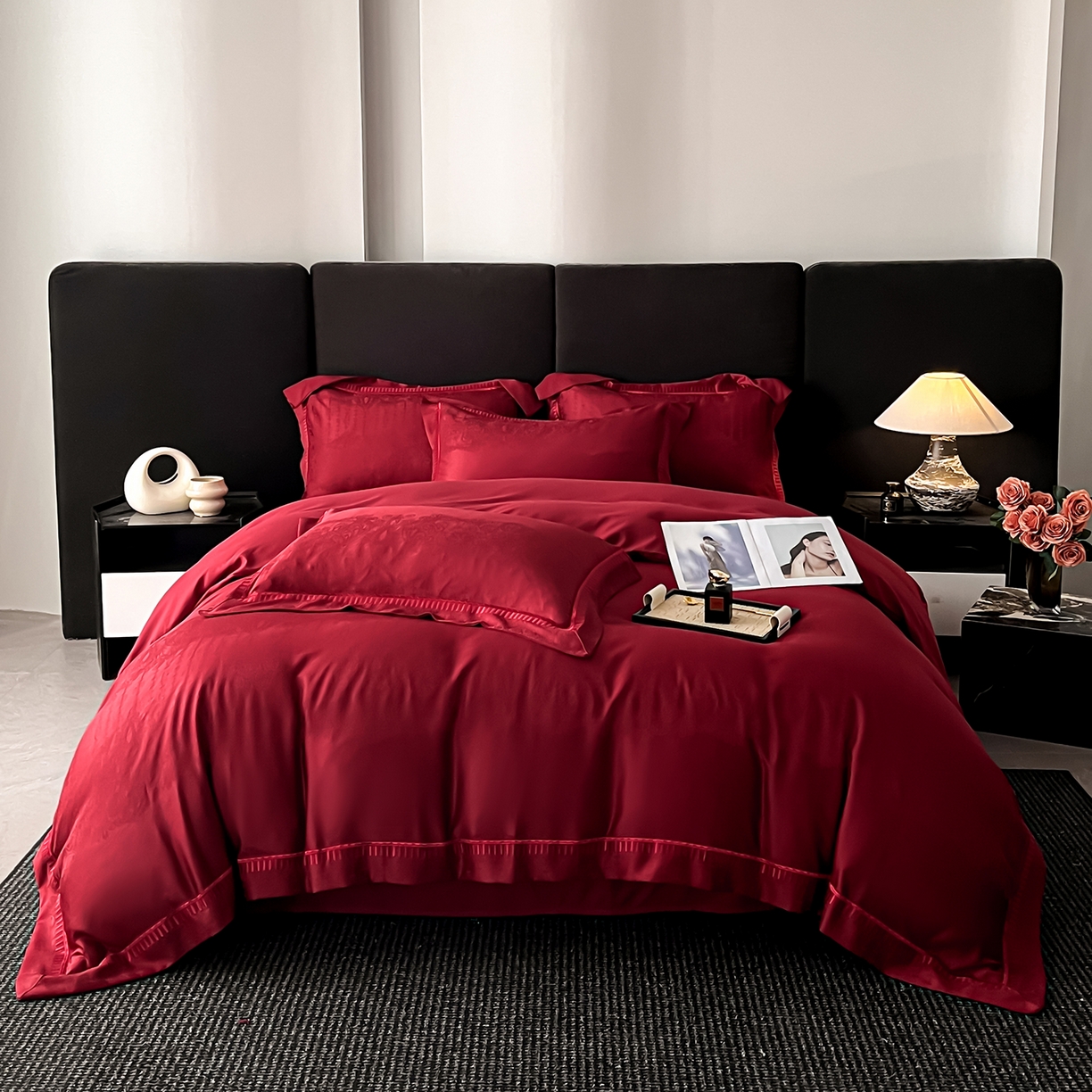 91家纺网 家纺一手货源 找家纺 （总）置顶家纺 2025新款亲肤提花系列四件套-蒂芙尼