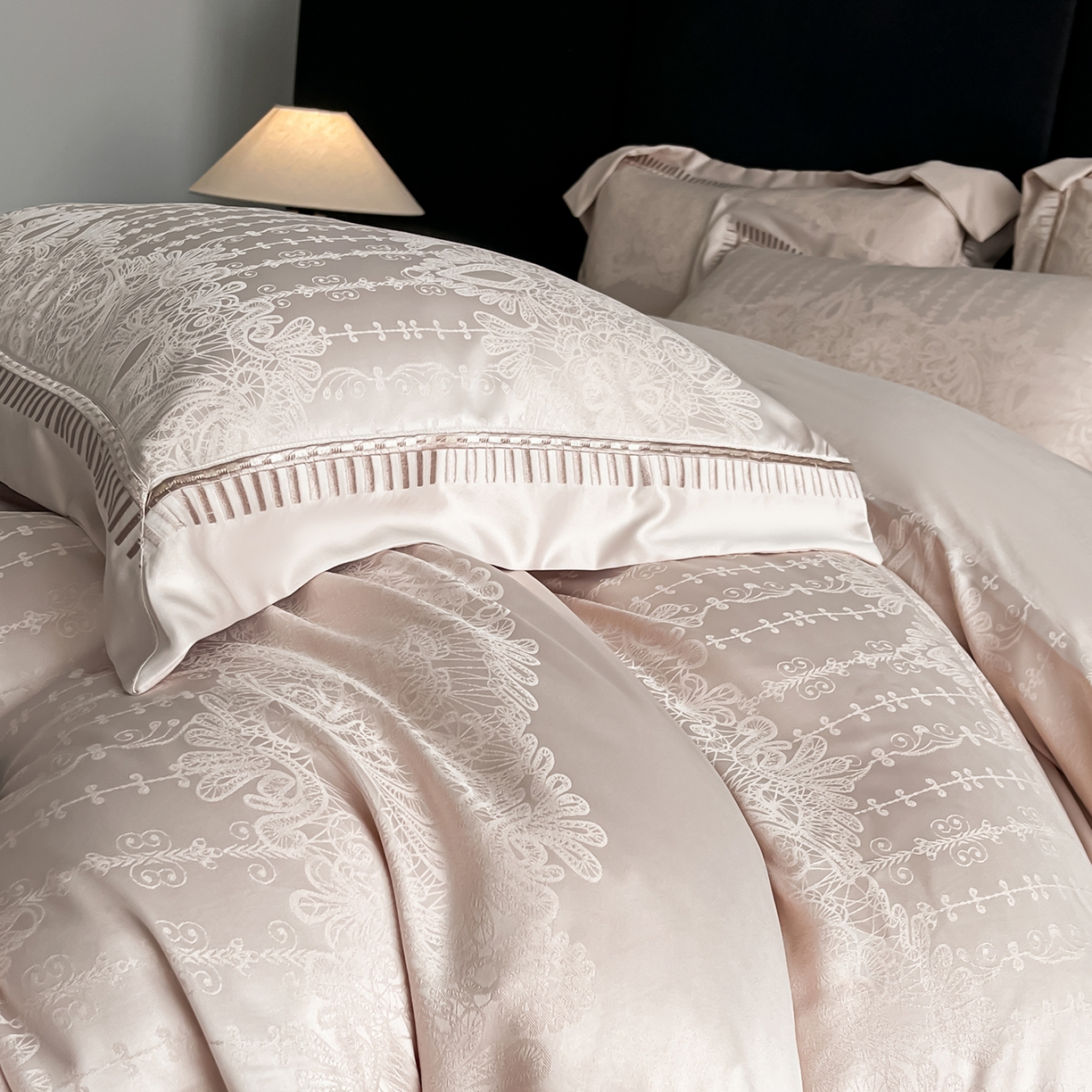 91家纺网 家纺一手货源 找家纺 （总）置顶家纺 2025新款亲肤提花系列四件套-蒂芙尼