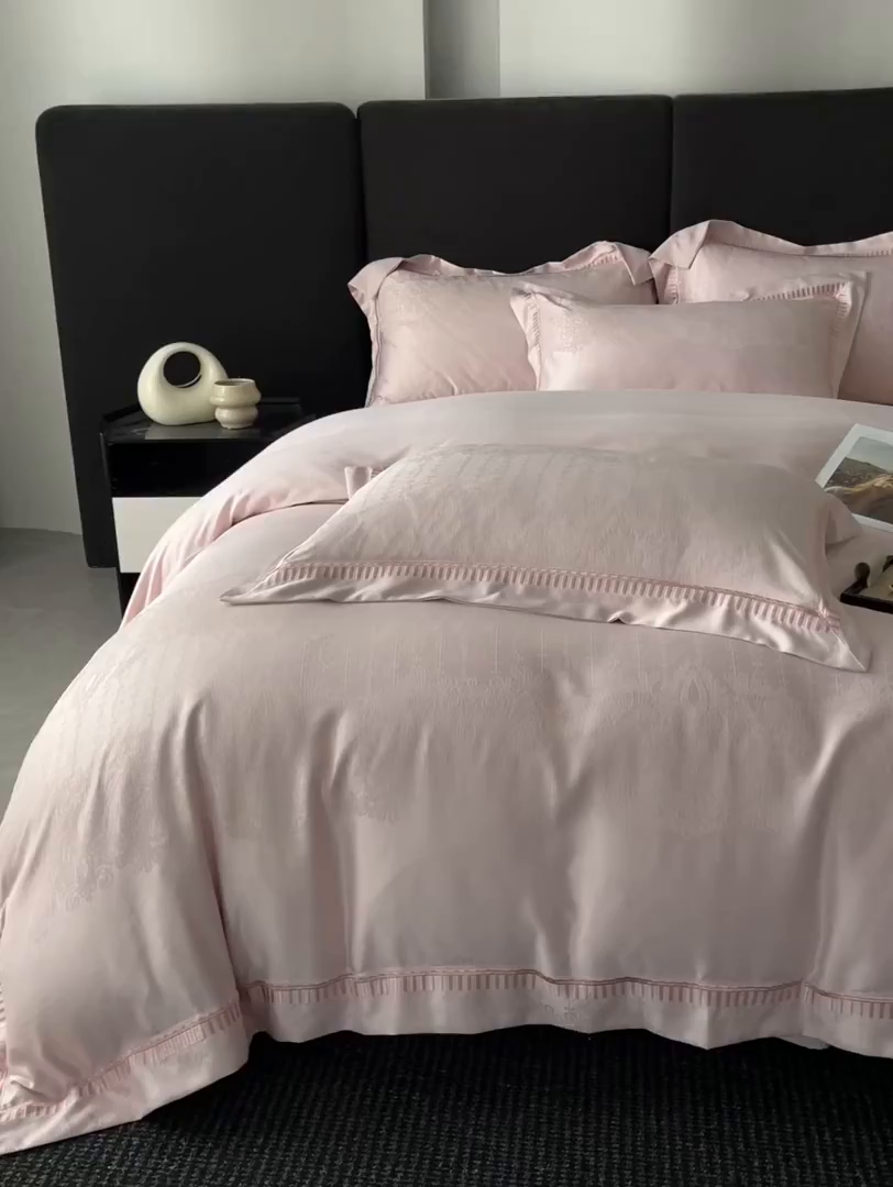 91家纺网 家纺一手货源 找家纺 （总）置顶家纺 2025新款亲肤提花系列四件套-蒂芙尼