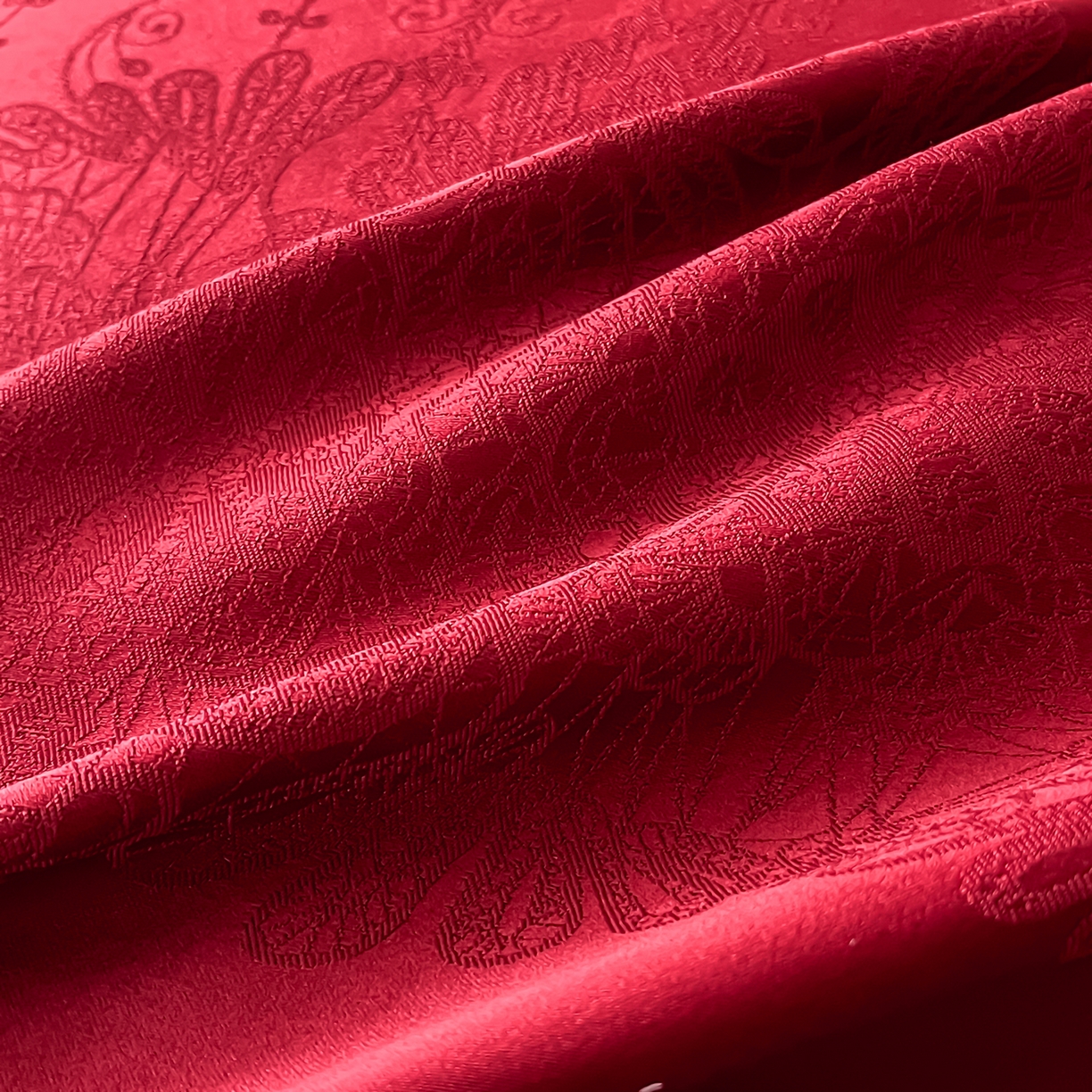 91家纺网 家纺一手货源 找家纺 置顶家纺 2025新款亲肤提花系列四件套-蒂芙尼 蒂芙尼-温馨红