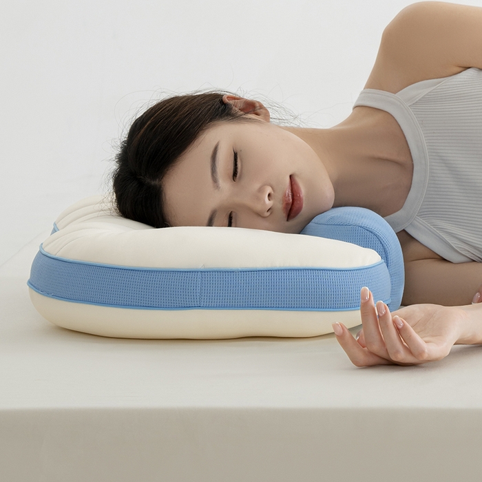 91家纺网 家纺一手货源 找家纺 （总）昕科 2025新款双核承托记忆棉枕-牵引颈椎记忆棉枕头双重睡感枕芯枕头枕芯