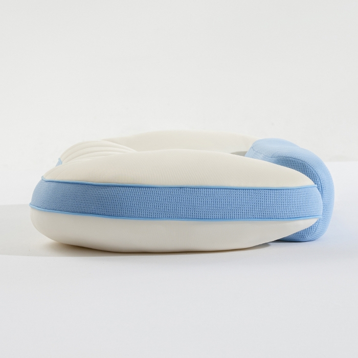 91家纺网 家纺一手货源 找家纺 昕科 2025新款双核承托记忆棉枕-牵引颈椎记忆棉枕头双重睡感枕芯枕头枕芯 双核承托记忆棉枕-蓝色
