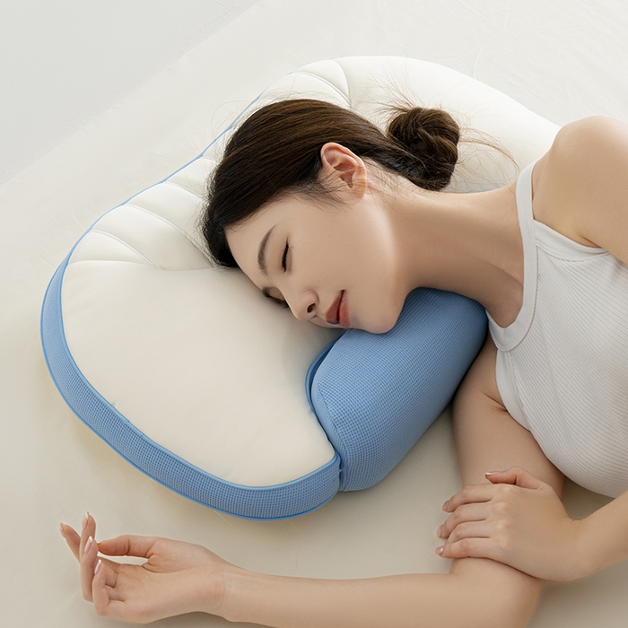 91家纺网 家纺一手货源 找家纺 （总）昕科 2025新款双核承托记忆棉枕-牵引颈椎记忆棉枕头双重睡感枕芯枕头枕芯