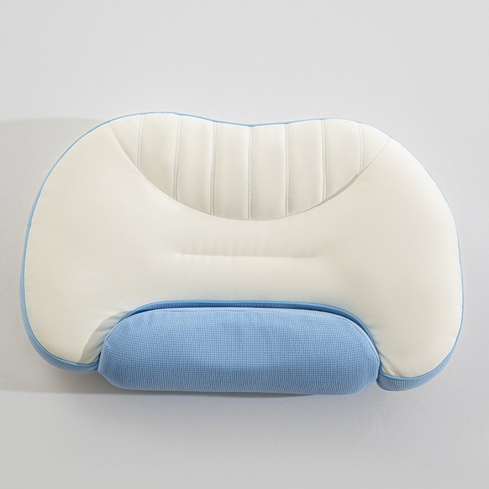 91家纺网 家纺一手货源 找家纺 昕科 2025新款双核承托记忆棉枕-牵引颈椎记忆棉枕头双重睡感枕芯枕头枕芯 双核承托记忆棉枕-蓝色