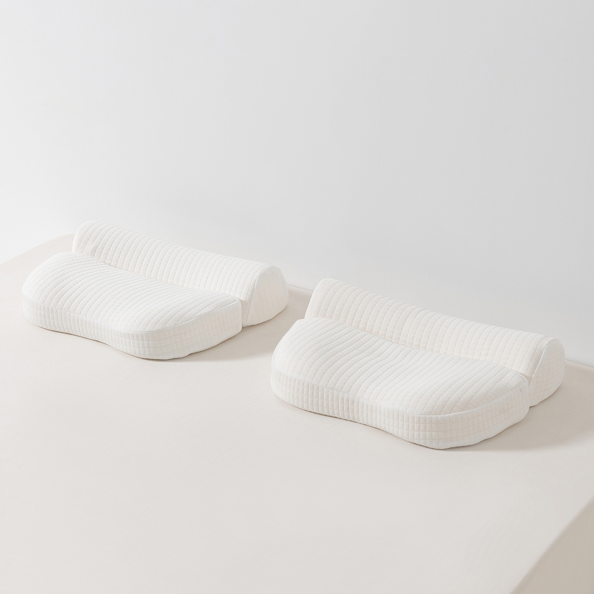 91家纺网 家纺一手货源 找家纺 （总）小米枕芯 2025新款针织叠形记忆棉枕护颈牵引枕枕头枕芯