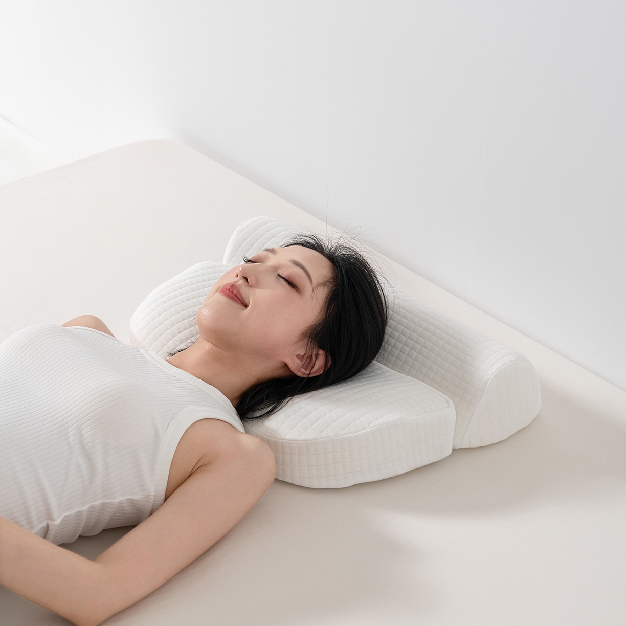 91家纺网 家纺一手货源 找家纺 （总）小米枕芯 2025新款针织叠形记忆棉枕护颈牵引枕枕头枕芯