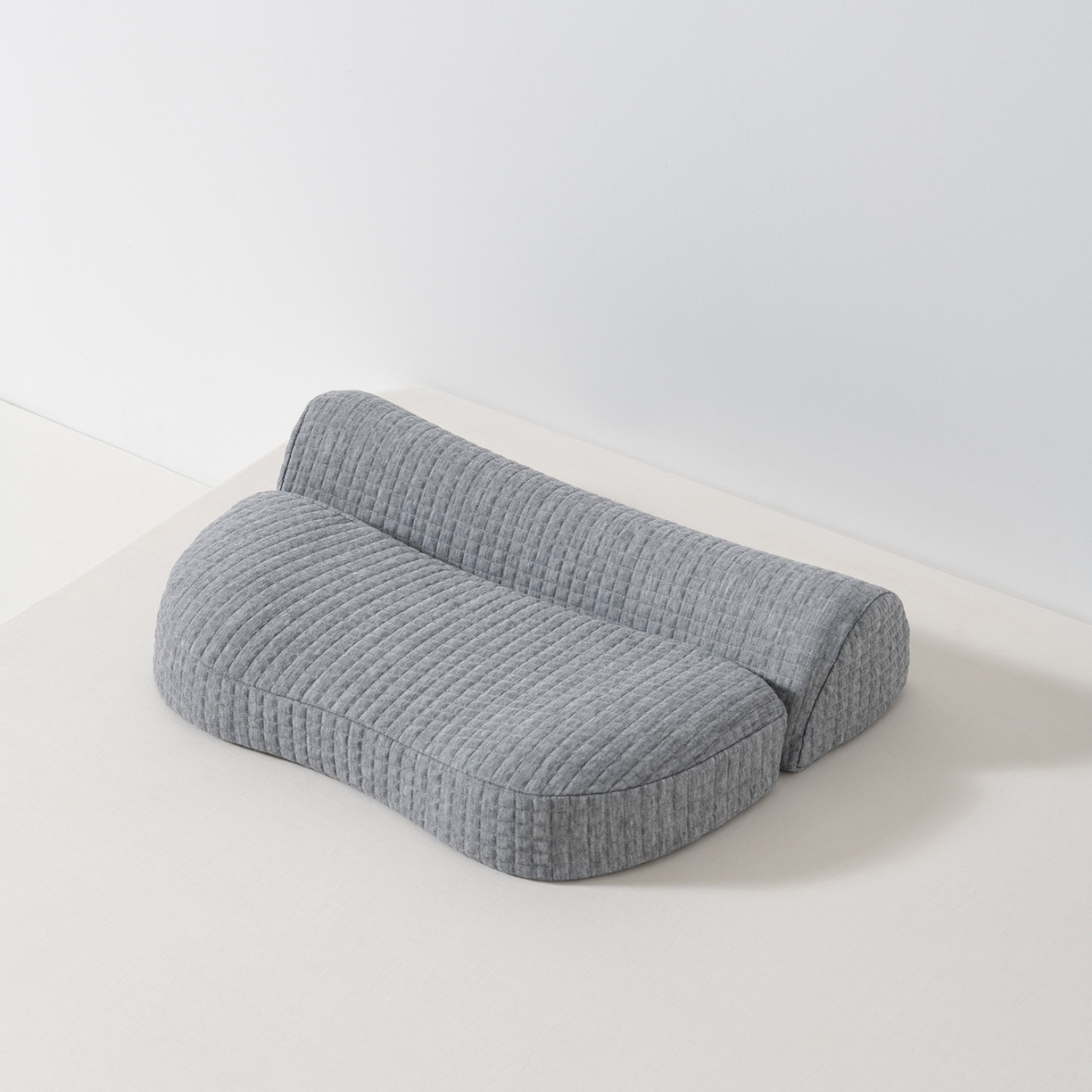 小米枕芯 2025新款针织叠形记忆棉枕护颈牵引枕枕头枕芯 浅灰