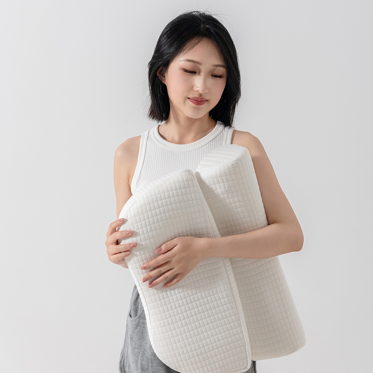 91家纺网 家纺一手货源 找家纺 （总）小米枕芯 2025新款针织叠形记忆棉枕护颈牵引枕枕头枕芯