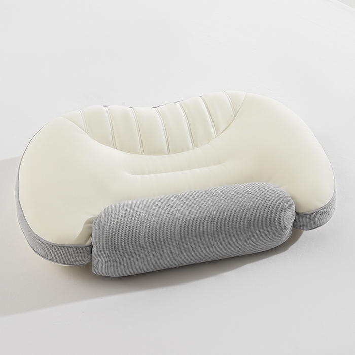 91家纺网 家纺一手货源 找家纺 昕科 2025新款双核承托记忆棉枕-牵引颈椎记忆棉枕头双重睡感枕芯枕头枕芯 双核承托记忆棉枕-灰色