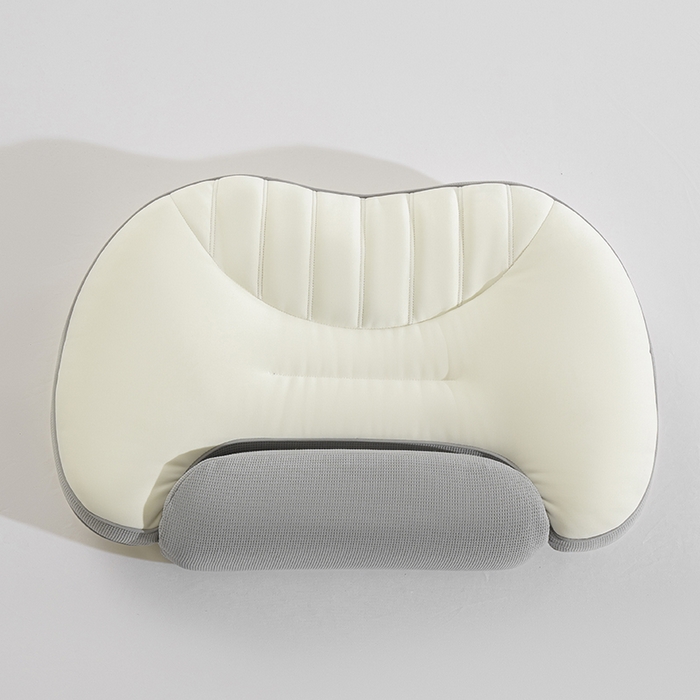 91家纺网 家纺一手货源 找家纺 昕科 2025新款双核承托记忆棉枕-牵引颈椎记忆棉枕头双重睡感枕芯枕头枕芯 双核承托记忆棉枕-灰色