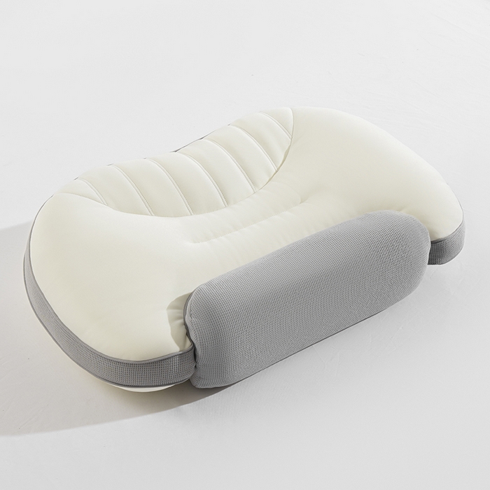 91家纺网 家纺一手货源 找家纺 昕科 2025新款双核承托记忆棉枕-牵引颈椎记忆棉枕头双重睡感枕芯枕头枕芯 双核承托记忆棉枕-灰色