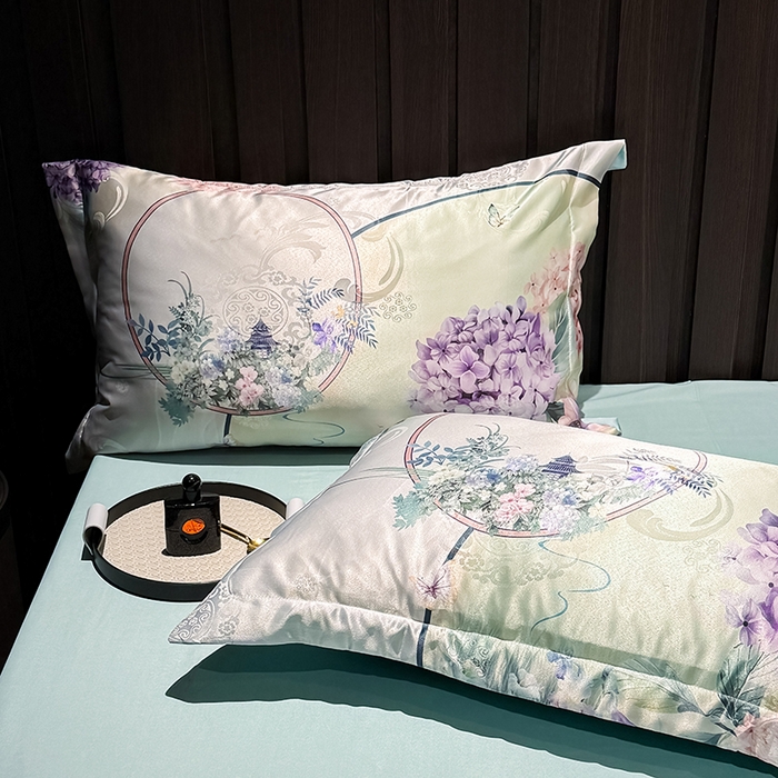 91家纺网 家纺一手货源 找家纺 （总）七夜居 2025新款直播爆款欧式大阪轻奢贡缎提花加数码印花磨毛四件套