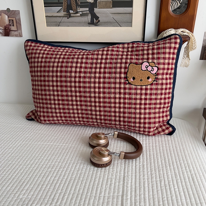 91家纺网 家纺一手货源 找家纺 原素 2026新品直播热款床盖多功能四季通用夹棉A类床盖三件套 床盖-黑皮喵喵