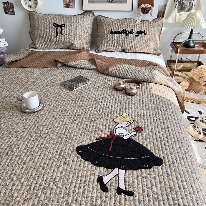 原素 2026新品直播热款床盖多功能四季通用夹棉A类床盖三件套 床盖-丽莎公主