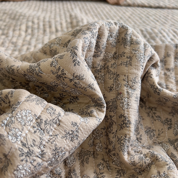 91家纺网 家纺一手货源 找家纺 原素 2026新品直播热款床盖多功能四季通用夹棉A类床盖三件套 床盖-丽莎公主