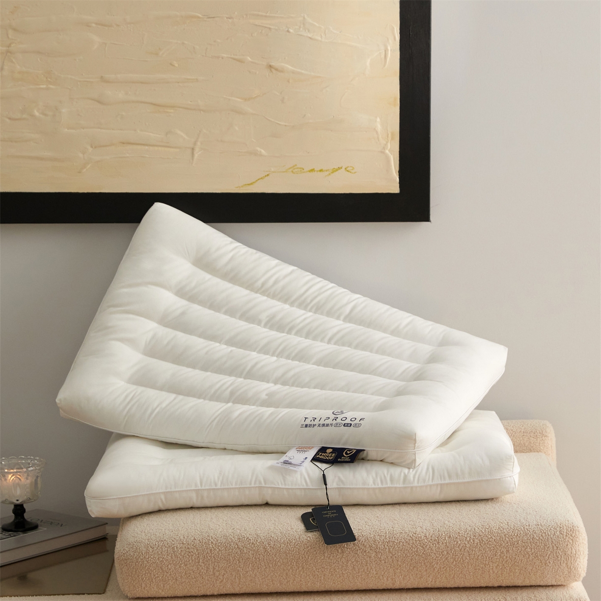 91家纺网 家纺一手货源 找家纺 （总）头等舱 2025新款全棉A类三防酒店抗菌枕头枕芯