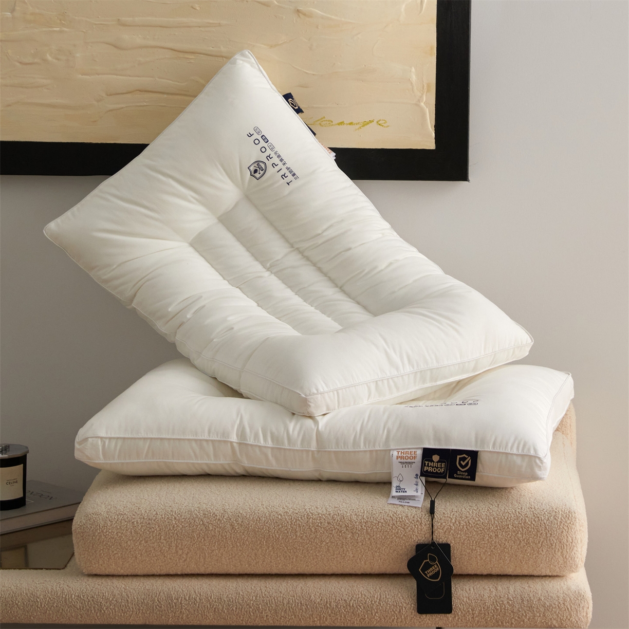 91家纺网 家纺一手货源 找家纺 （总）头等舱 2025新款全棉A类三防酒店抗菌枕头枕芯