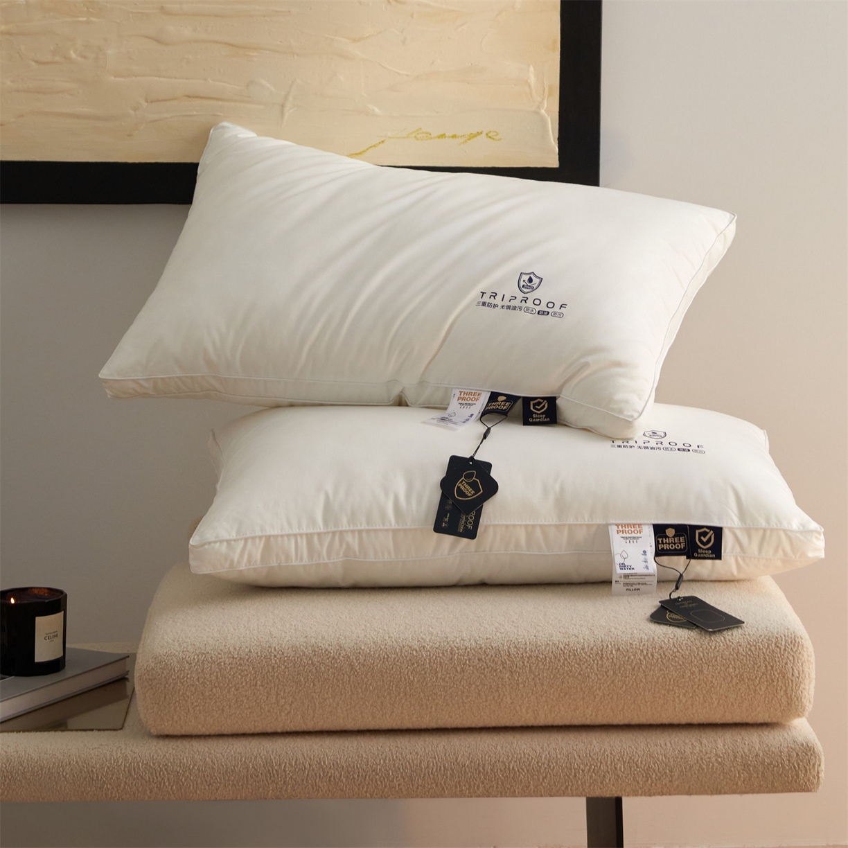 91家纺网 家纺一手货源 找家纺 （总）头等舱 2025新款全棉A类三防酒店抗菌枕头枕芯