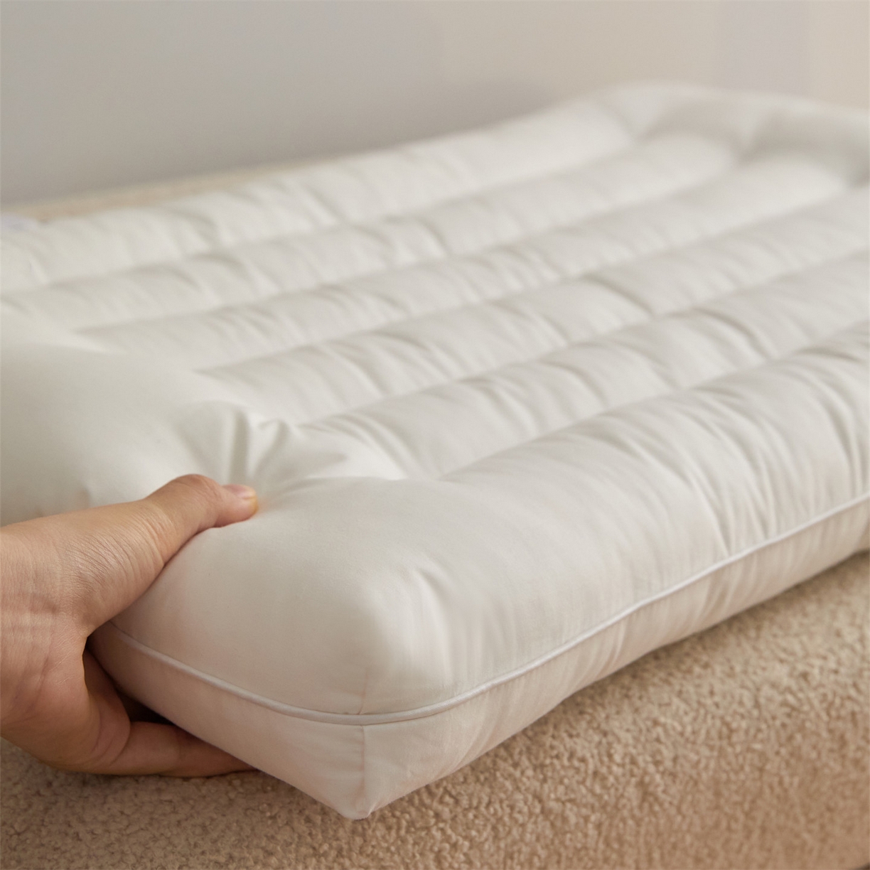 91家纺网 家纺一手货源 找家纺 （总）头等舱 2025新款全棉A类三防酒店抗菌枕头枕芯