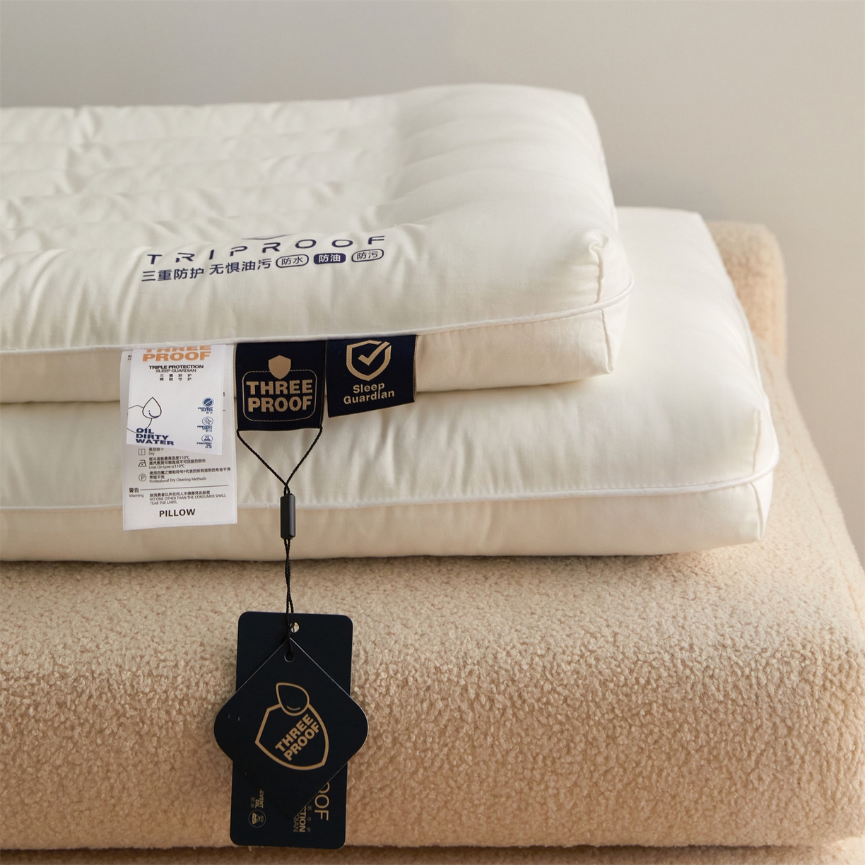 91家纺网 家纺一手货源 找家纺 （总）头等舱 2025新款全棉A类三防酒店抗菌枕头枕芯