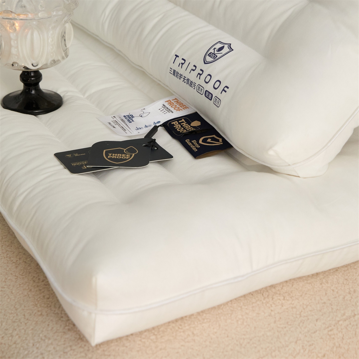 91家纺网 家纺一手货源 找家纺 头等舱 2025新款全棉A类三防酒店抗菌枕头枕芯 低枕