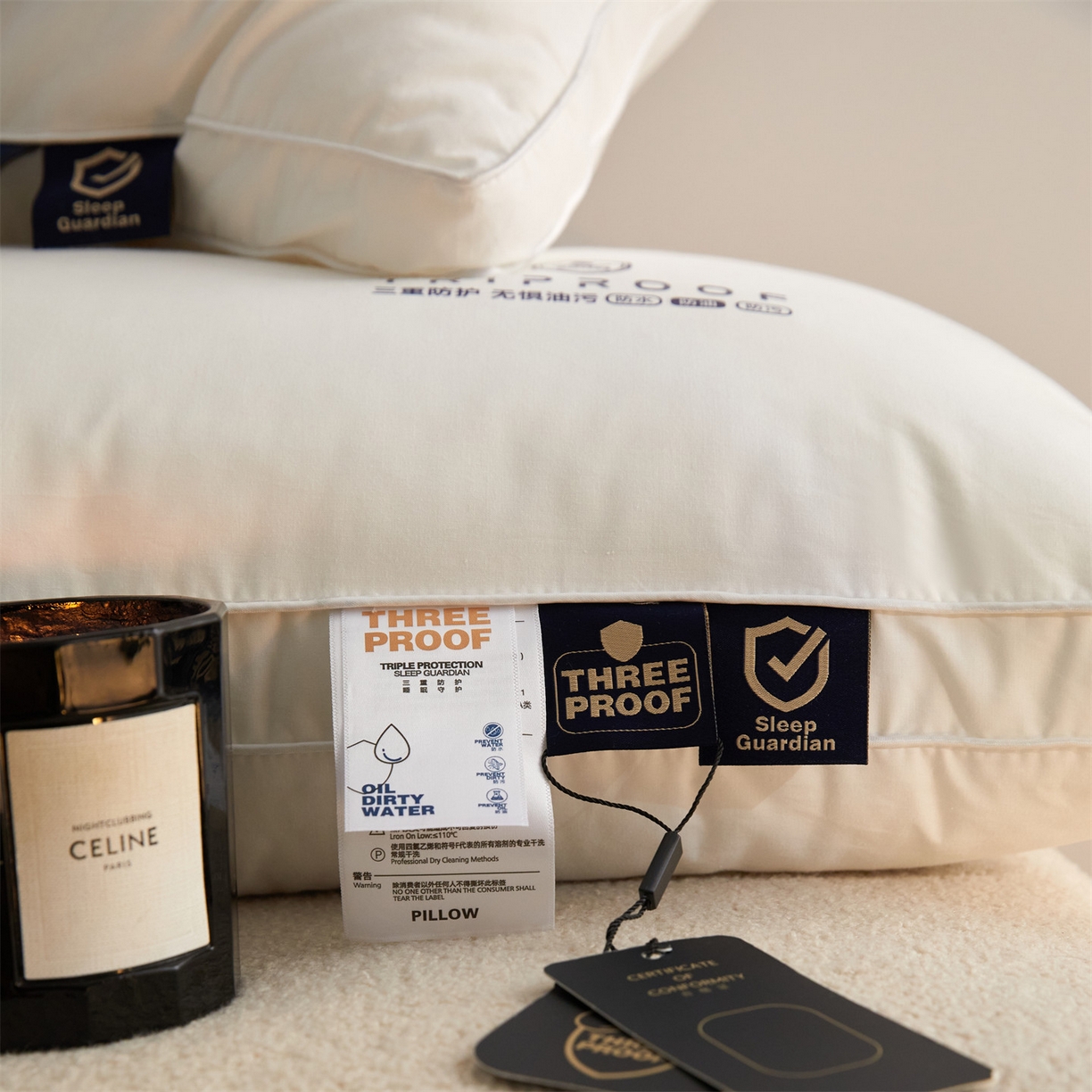 91家纺网 家纺一手货源 找家纺 头等舱 2025新款全棉A类三防酒店抗菌枕头枕芯 高枕