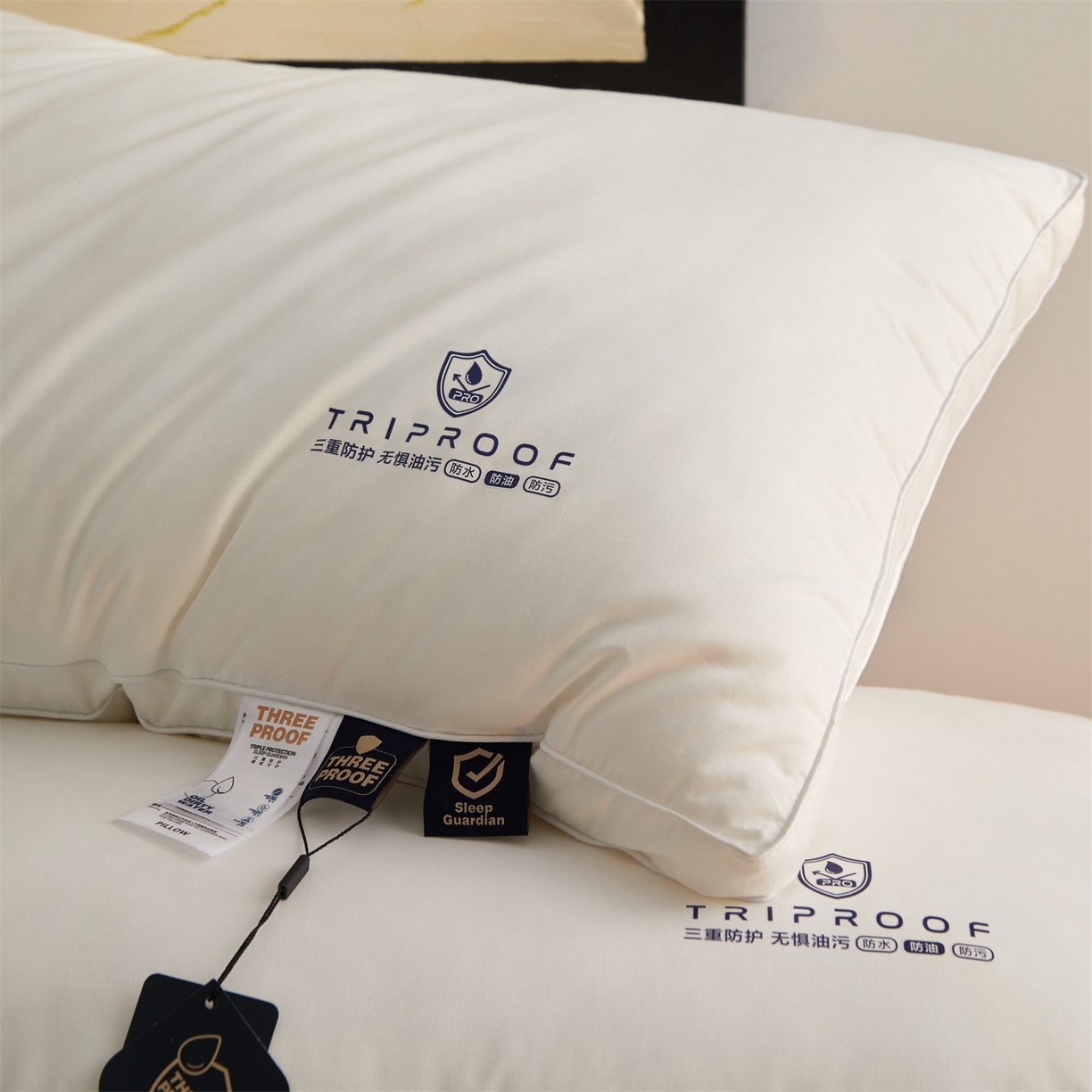 91家纺网 家纺一手货源 找家纺 头等舱 2025新款全棉A类三防酒店抗菌枕头枕芯 高枕