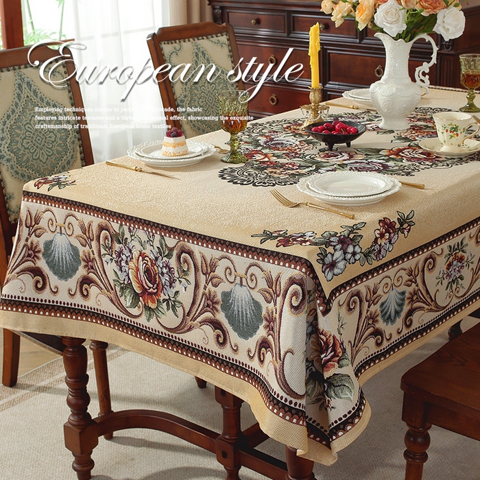 91家纺网 家纺一手货源 找家纺 （总）南通大梧纺织 2025新款欧式美学阿伊莎玫瑰桌布