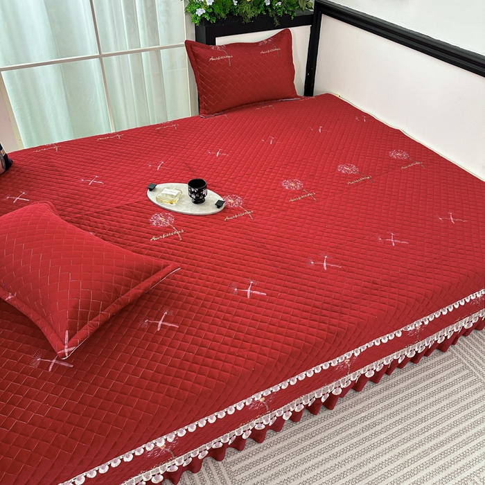 91家纺网 家纺一手货源 找家纺 （总）手艺人家纺 2025新款绗缝绣花HLK02-03炕床盖