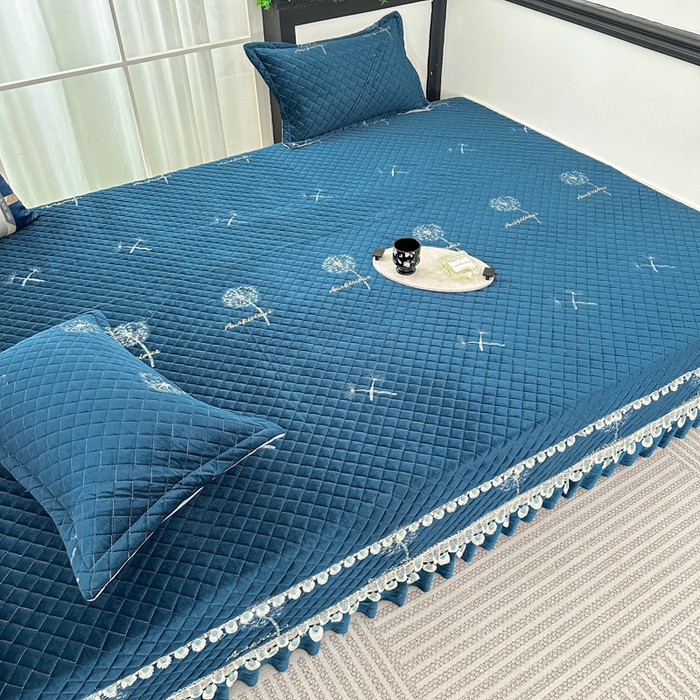 91家纺网 家纺一手货源 找家纺 （总）手艺人家纺 2025新款绗缝绣花HLK02-03炕床盖