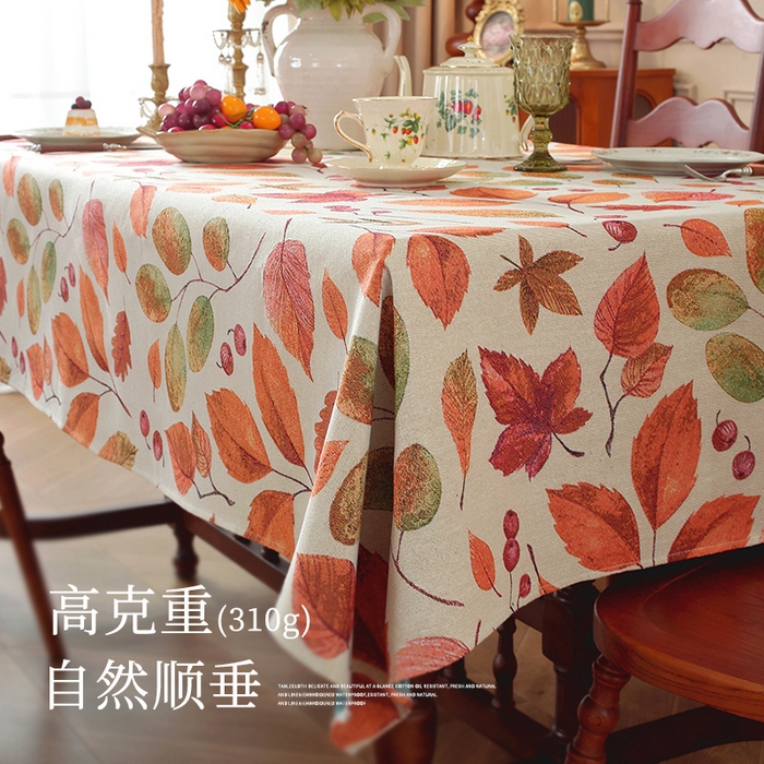 91家纺网 家纺一手货源 找家纺 （总）南通大梧纺织 2025新款美式田园落叶桌布