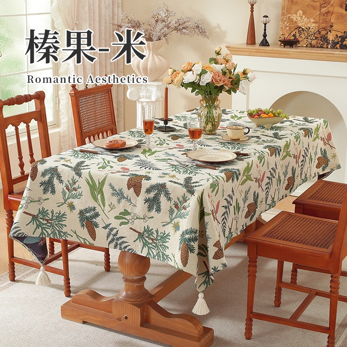 91家纺网 家纺一手货源 找家纺 （总）南通大梧纺织 2025新款美式秋日私语榛果桌布