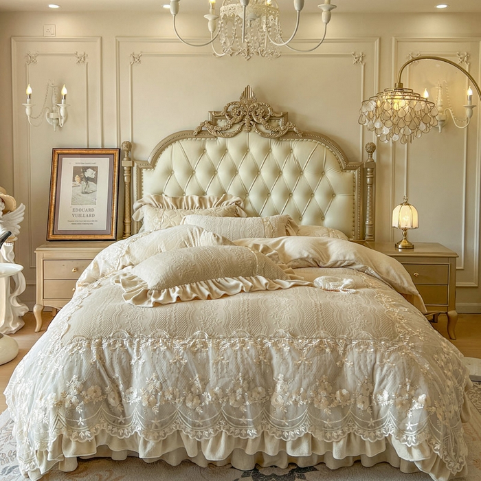 91家纺网 家纺一手货源 找家纺 （总）好儿喜家纺 2025新品雕花牛奶绒四件套-花倾城系列