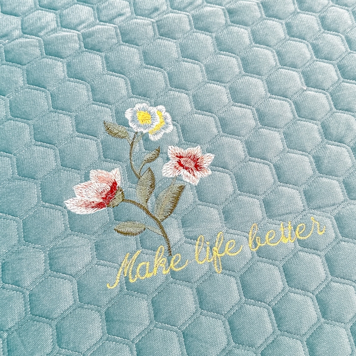 91家纺网 家纺一手货源 找家纺 手艺人家纺 2025新款绗缝绣花HLK02-03炕床盖 HLK03绿