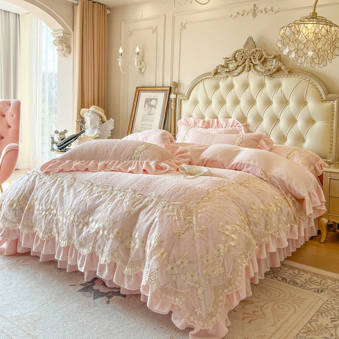 91家纺网 家纺一手货源 找家纺 （总）好儿喜家纺 2025新品雕花牛奶绒四件套-花倾城系列