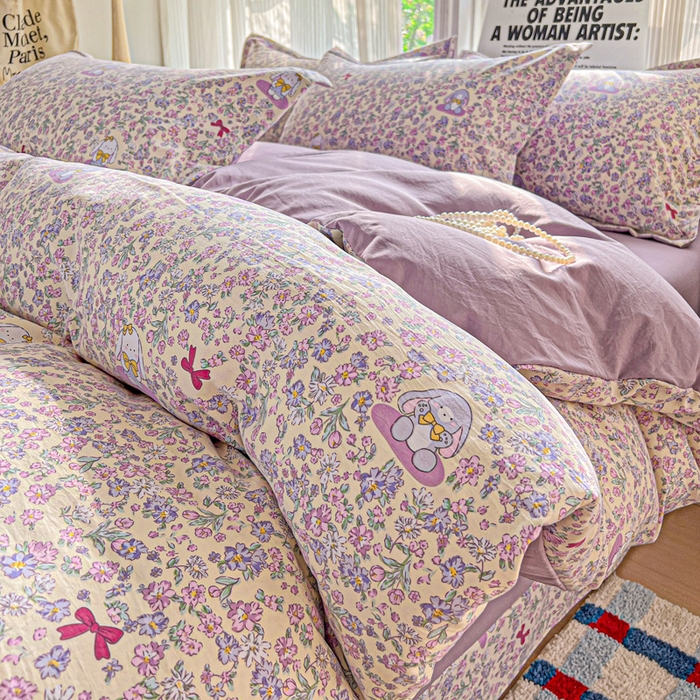 91家纺网 家纺一手货源 找家纺 （总）欢博莱  2025新款仿纯棉四件套学生宿舍三件套单被套